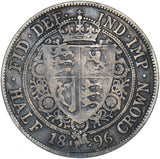 1896 Halfcrown - Victoria British Silver Coin