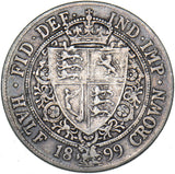1899 Halfcrown - Victoria British Silver Coin