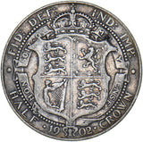 1902 Halfcrown - Edward VII British Silver Coin