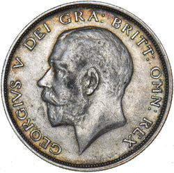 1914 Halfcrown - George V British Silver Coin - Nice