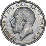 1915 Halfcrown - George V British Silver Coin - Nice