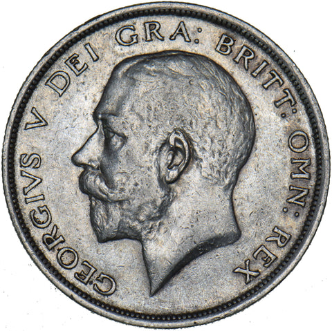 1915 Halfcrown - George V British Silver Coin - Nice