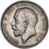 1915 Halfcrown - George V British Silver Coin - Nice
