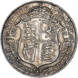 1915 Halfcrown - George V British Silver Coin - Nice