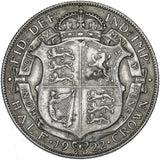 1922 Halfcrown - George V British Silver Coin - Nice