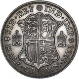 1933 Halfcrown - George V British Silver Coin - Very Nice