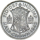 1942 Halfcrown - George VI British Silver Coin - Very Nice