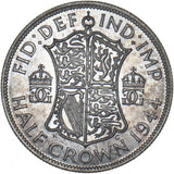 1944 Halfcrown - George VI British Silver Coin - Superb