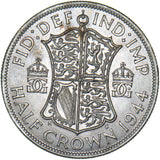 1944 Halfcrown - George VI British Silver Coin - Superb