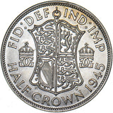 1945 Halfcrown - George VI British Silver Coin - Superb