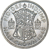 1945 Halfcrown - George VI British Silver Coin - Superb