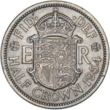 1954 Halfcrown - Elizabeth II British Coin - Very Nice
