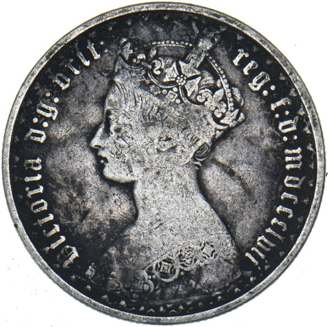 1857 Gothic Florin - Victoria British Silver Coin