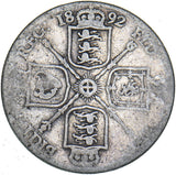 1892 Florin - Victoria British Silver Coin
