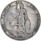 1910 Florin - Edward VII British Silver Coin