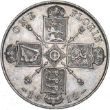 1912 Florin - George V British Silver Coin - Nice