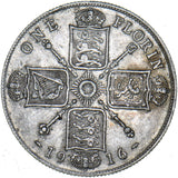 1916 Florin - George V British Silver Coin - Nice