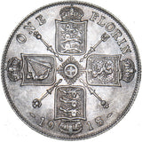 1918 Florin - George V British Silver Coin - Very Nice