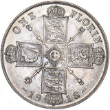 1918 Florin - George V British Silver Coin - Nice
