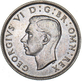 1937 Florin - George VI British Silver Coin - Very Nice
