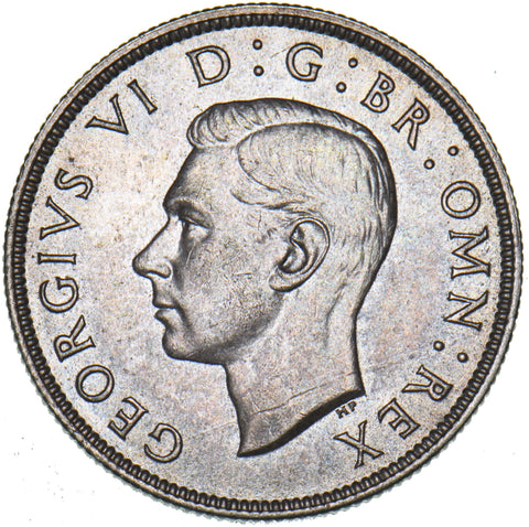 1937 Florin - George VI British Silver Coin - Very Nice