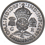 1937 Florin - George VI British Silver Coin - Superb