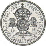 1939 Florin - George VI British Silver Coin - Superb
