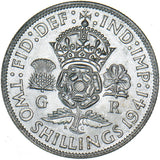 1941 Florin - George VI British Silver Coin - Superb