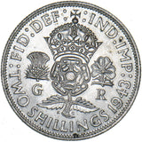1943 Florin - George VI British Silver Coin - Superb