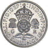 1944 Florin - George VI British Silver Coin - Superb
