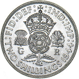 1944 Florin - George VI British Silver Coin - Superb