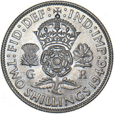 1946 Florin - George VI British Silver Coin - Superb