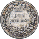 1872 Shilling - Victoria British Silver Coin