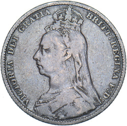 1891 Shilling - Victoria British Silver Coin
