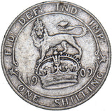 1909 Shilling - Edward VII British Silver Coin