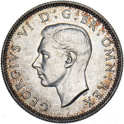 1937 English Shilling - George VI British Silver Coin
