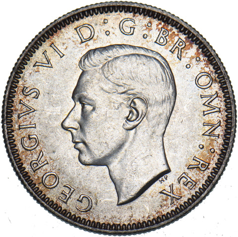 1937 English Shilling - George VI British Silver Coin