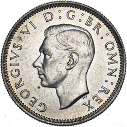 1937 English Shilling - George VI British Silver Coin