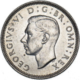 1937 English Shilling - George VI British Silver Coin
