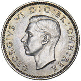 1937 English Shilling - George VI British Silver Coin