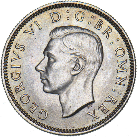 1937 English Shilling - George VI British Silver Coin