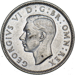 1938 English Shilling - George VI British Silver Coin