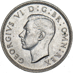 1938 English Shilling - George VI British Silver Coin
