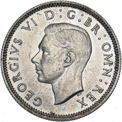 1941 English Shilling - George VI British Silver Coin