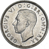 1941 English Shilling - George VI British Silver Coin