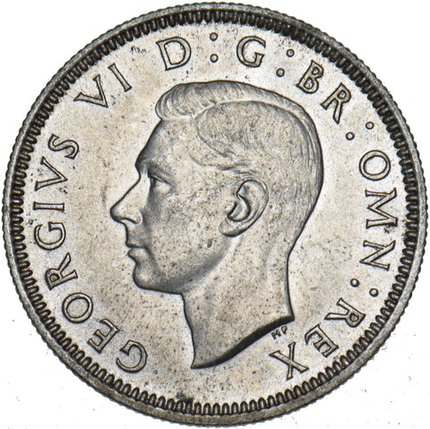 1941 English Shilling - George VI British Silver Coin