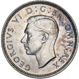 1941 English Shilling - George VI British Silver Coin