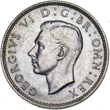 1942 English Shilling - George VI British Silver Coin