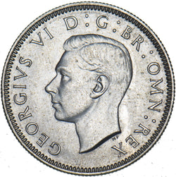 1943 English Shilling - George VI British Silver Coin