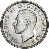 1943 English Shilling - George VI British Silver Coin